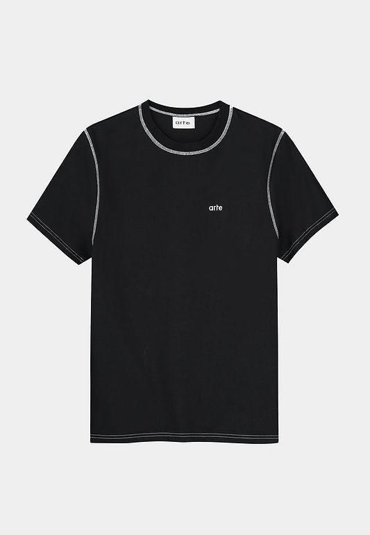 Arte Turner Contrast T-Shirt - Black