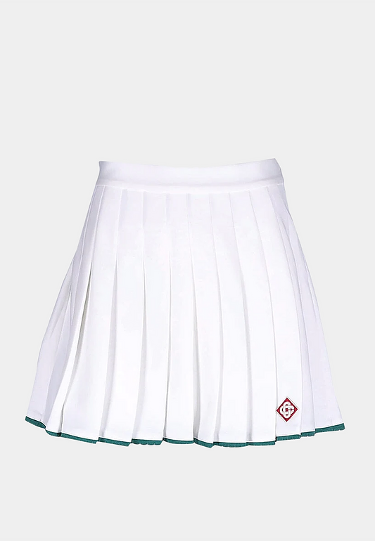 CASABLANCA Scallop Border Skirt Green - White