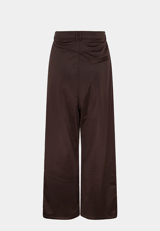 MARTINE ROSE Woven Oversized Knit Shine Trackpant - Brown