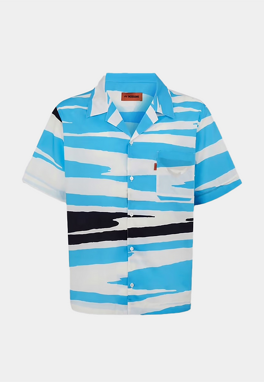 MISSONI Bowling Shirt - Blue/White