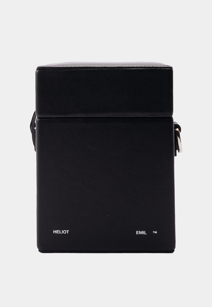 Heliot Emil Leather Strap Box Black