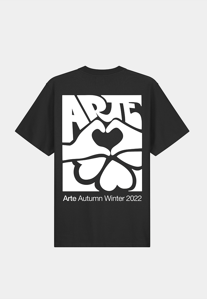 Arte Turner Back Print Diels T-Shirt Black