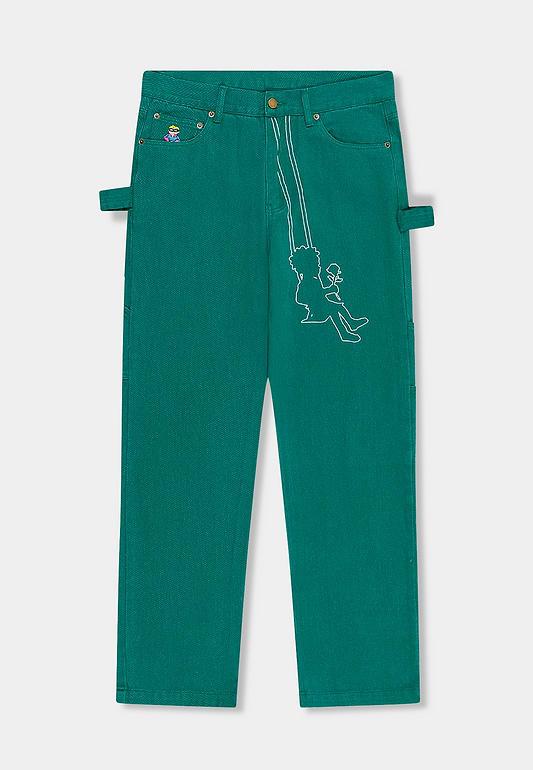 Kidsuper Studios Swingset Cord Pant Green