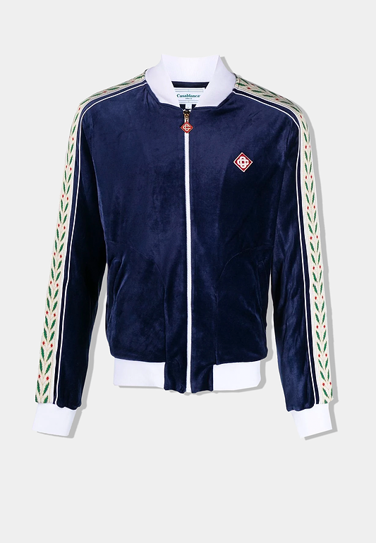 Casablanca Laurel Track Top Navy Laurel