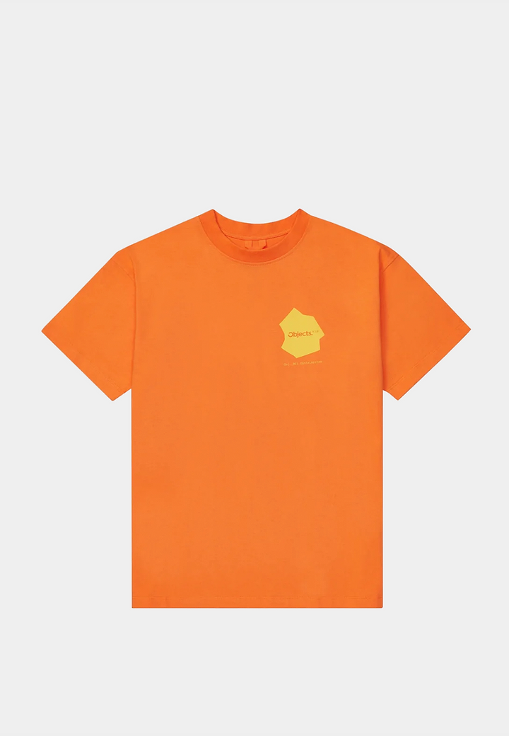 Objects IV Life Continuity Print T-Shirt Orange