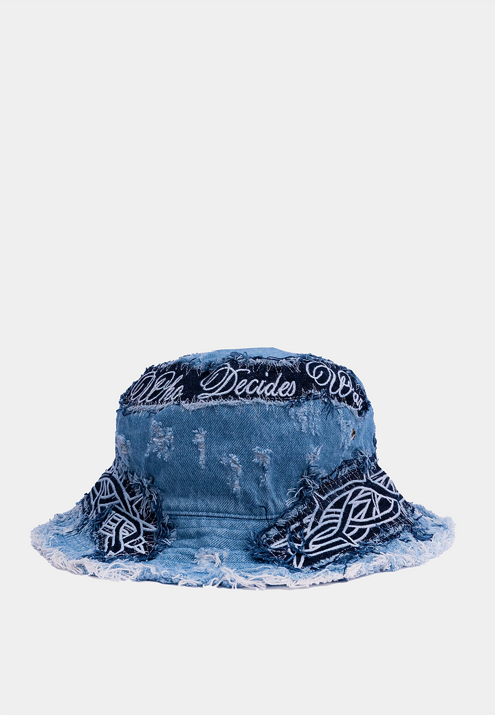 Who Decides War Distress Crown of Thorns Hat - Blue