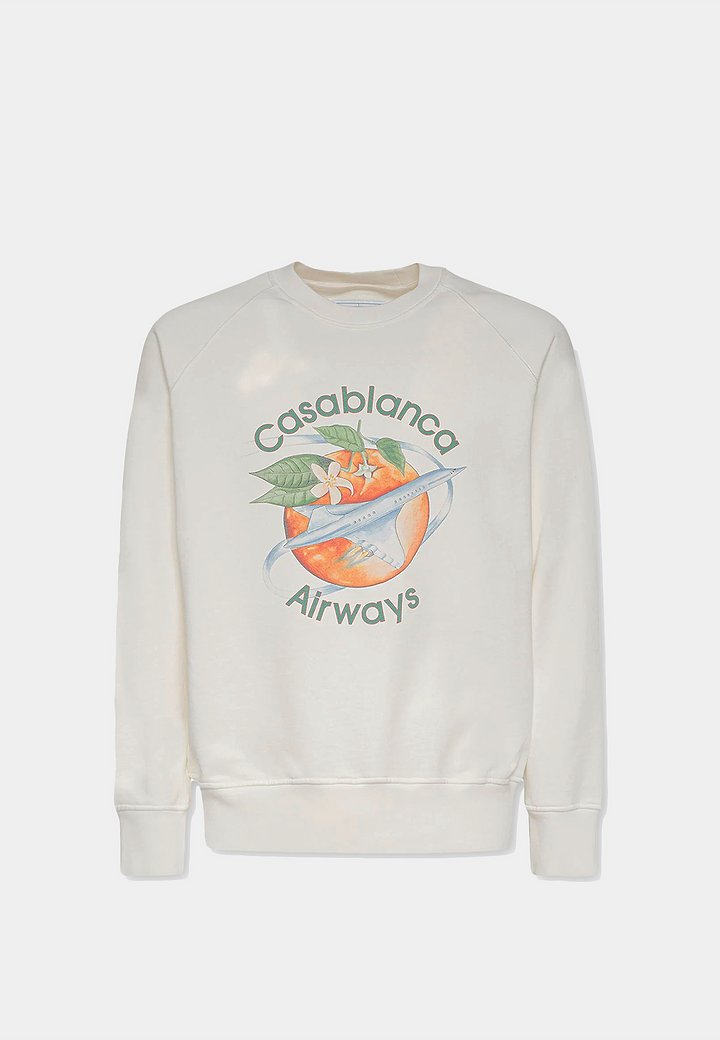 Casablanca Orbite Autour De L'Orange Off-White Sweatshirt