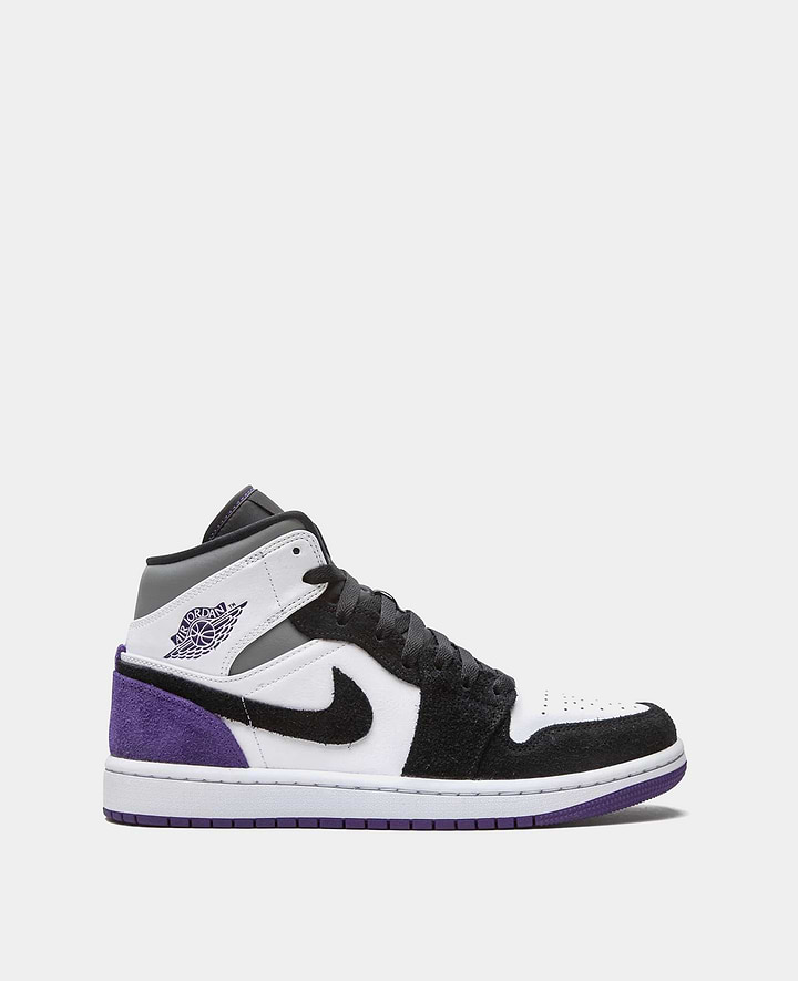 Air Jordan 1 Mid Se White/Court Purple/Black 00192A