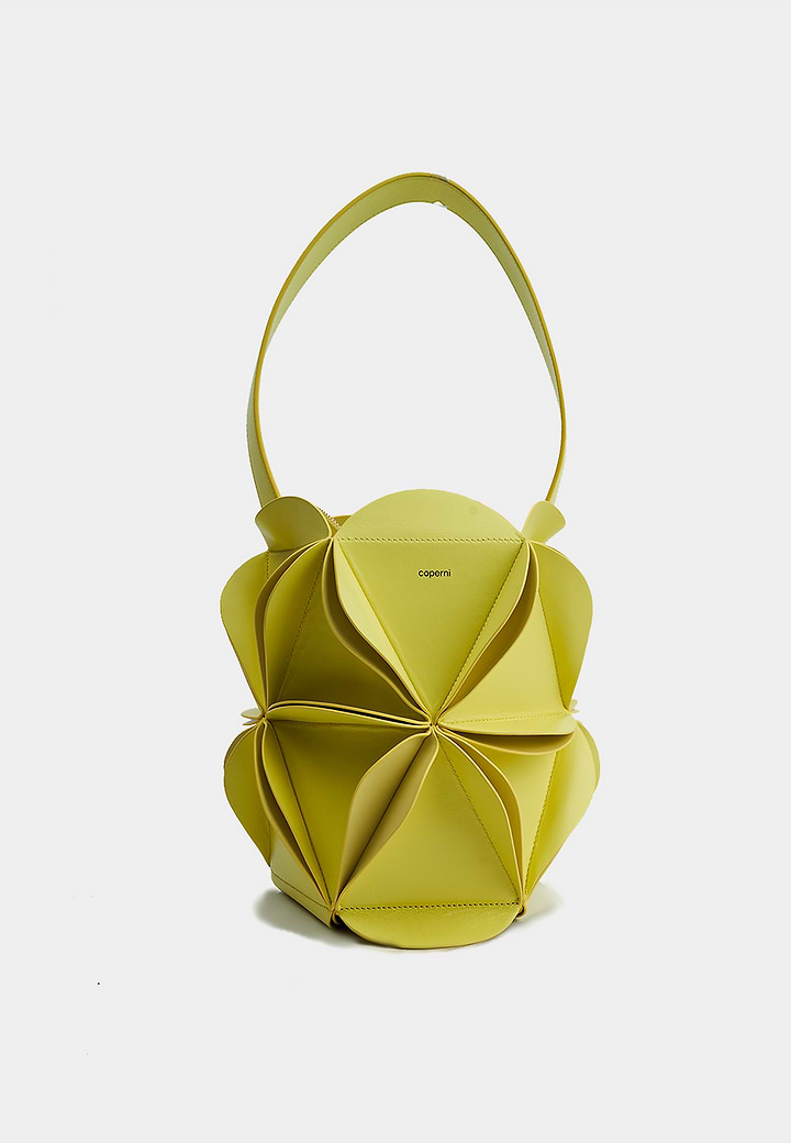 Coperni Calf Origami Bucket Bag - Yellow