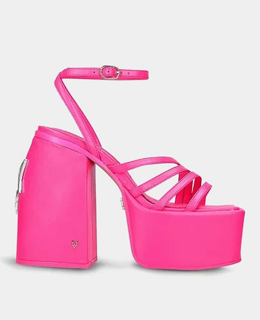 Jada Knockout Pink Leather  Strap Sandal