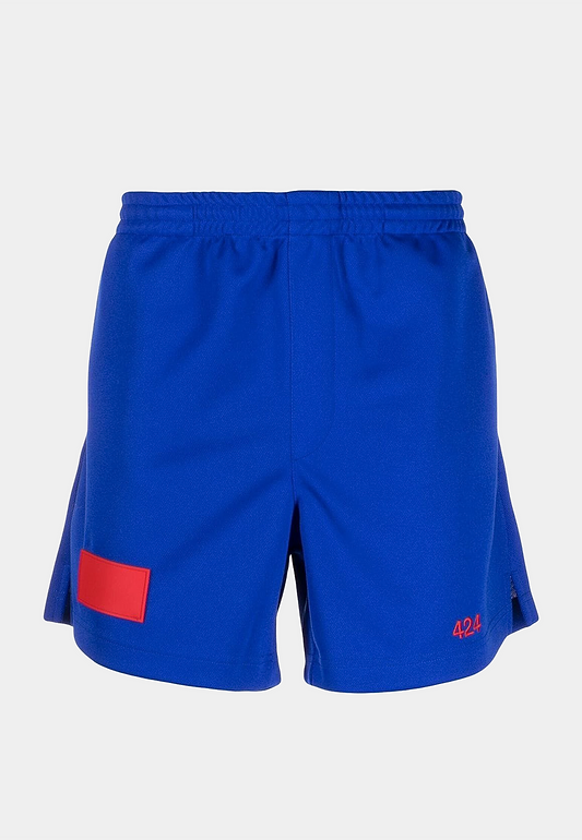 424 85 Men`S Shorts With Logo - Blue