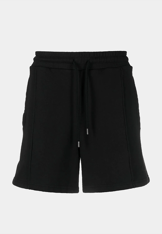 424 99 Men`S Shorts With Stitching Details - Black