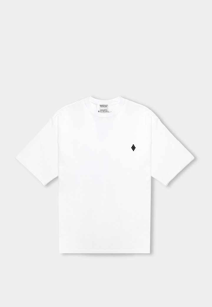 County Marcelo Cross Regular T-Shirt White Black