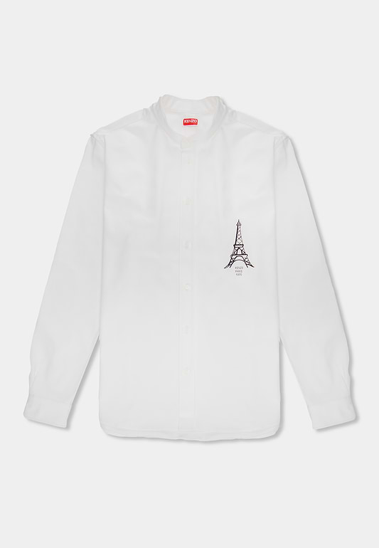 Kenzo Shirt Paris Logos White