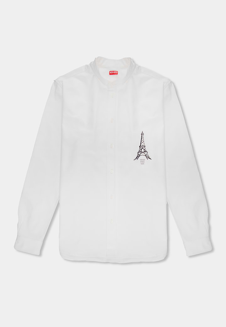 Kenzo Shirt Paris Logos White