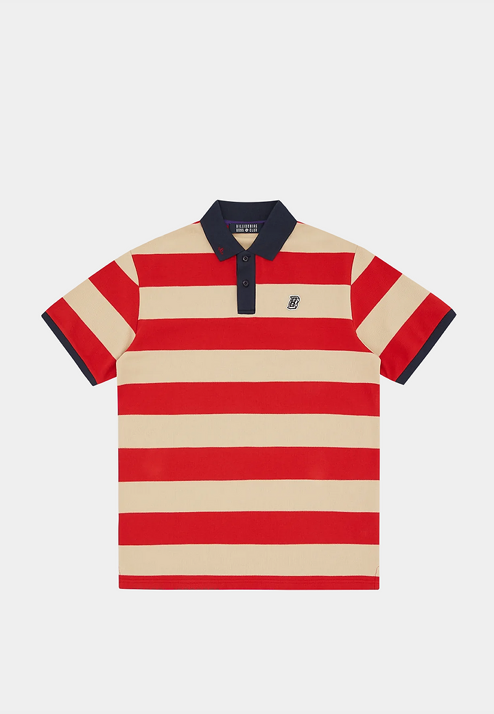 Bbc Striped Polo Shirt Red
