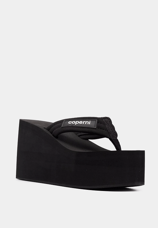 COPERNI Branded Wedge Sandal - Black