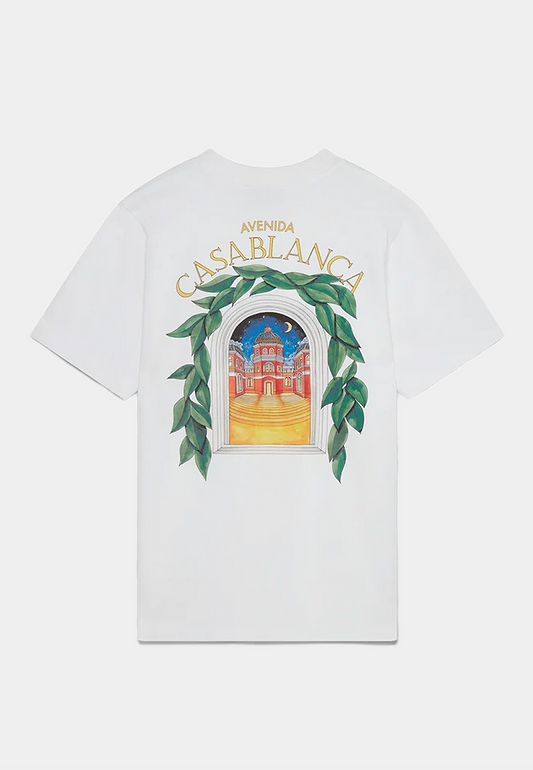 CASABLANCA Avenida Printed T-Shirt - White