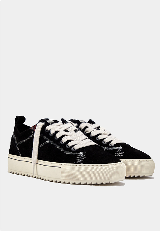 Represent Alpha Low Suede Sneaker Black