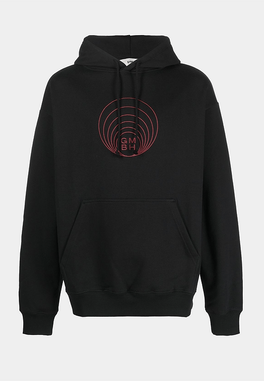 GMBH Knitted Hoodie Embroidery - Black
