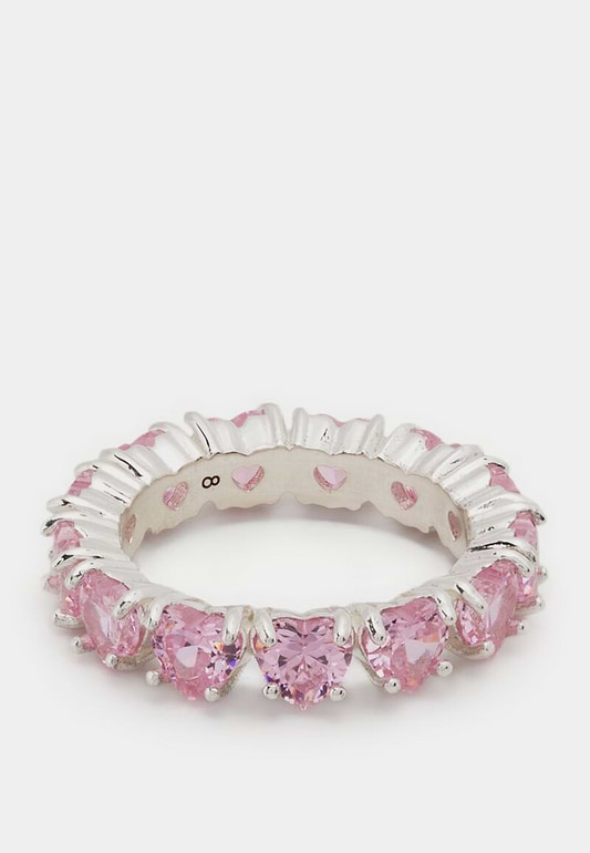 HATTON LABS Heart Eternity Ring - Pink
