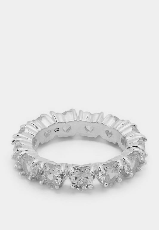 HATTON LABS Heart Eternity Ring - Silver