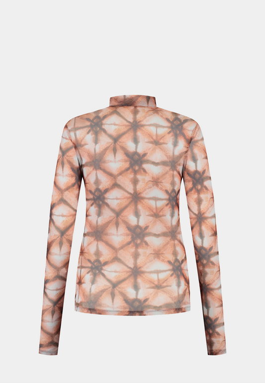 DAILY PAPER Pelembe Ls T-Shirt - Brown Henna Aop