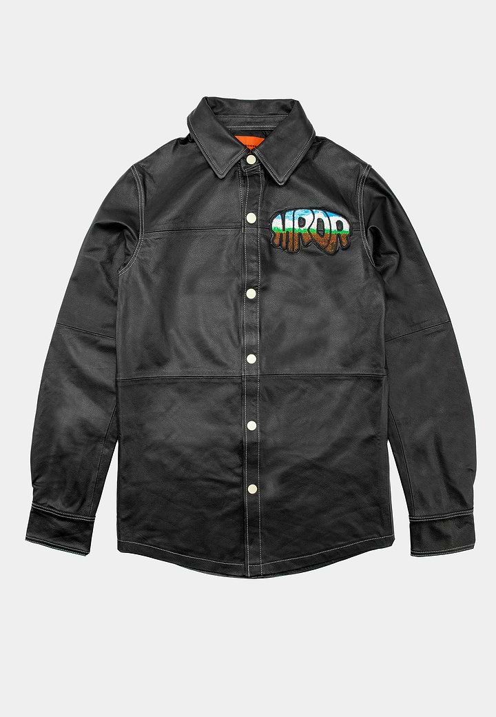 Who Decides War Mrdr Leather Work Shirt Jacket Black