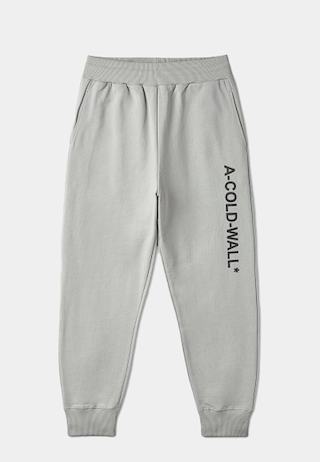 A Cold Wall Essentials Logo Jersey Pants Light Grey