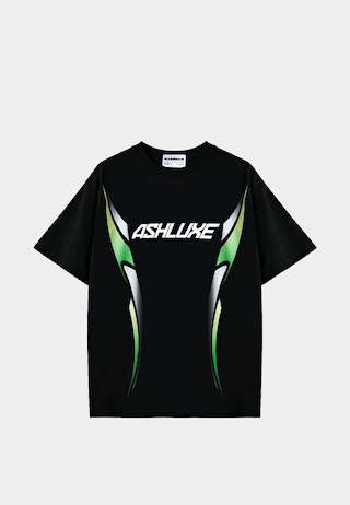 Ashluxe Race Code T-Shirt Black Green