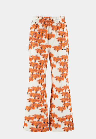 Ashluxe Female Printed Track Pant Orange Flower Aop