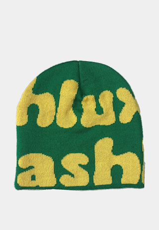 Ashluxe Yellow Logo Beanie Green