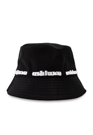 Ashluxe Brim Logo Bucket Hat  Black