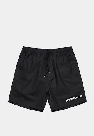 Ashluxe Classic Satin Logo Swimshort Black