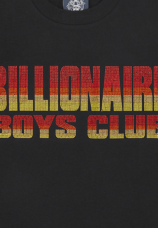 BBC Straight Logo Gradient Diamonte T-Shirt Black