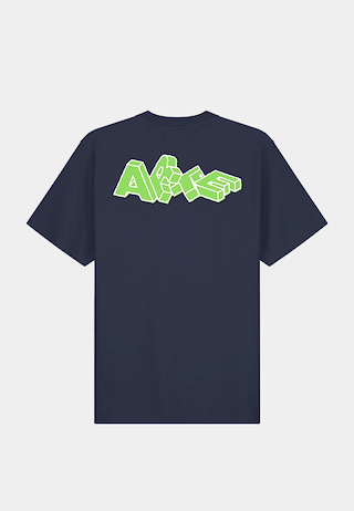 Arte Blocks Print T-shirt Navy