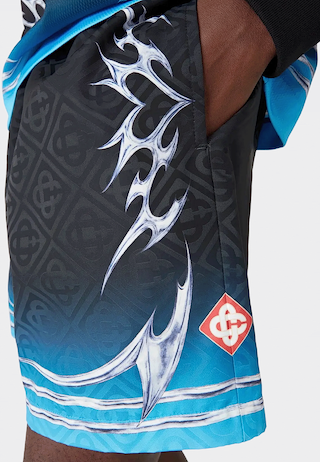 Casablanca Printed Swim Shorts Blade Black