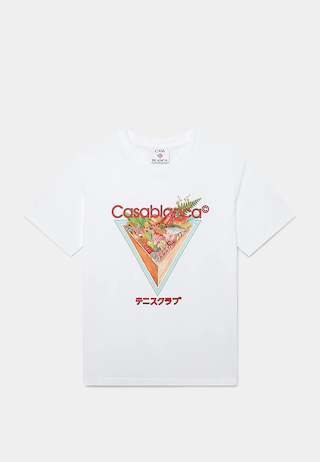 Casablanca Tennis Club Icon Printed Men's T-Shirt White