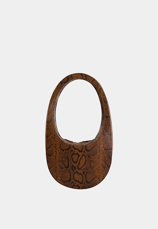 Coperni Snake Print Swipe Bag Brown