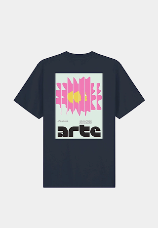 Arte Flower Poster T-shirt Navy