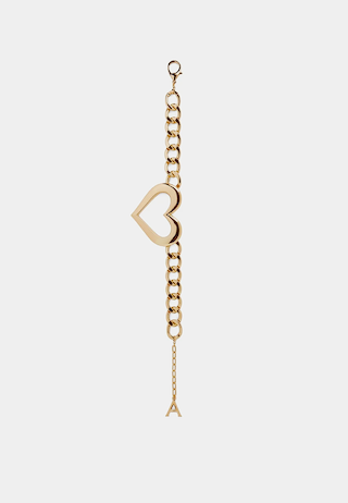 Area Heart Chain Necklace Gold