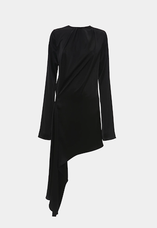 JW Anderson Long Sleeve Asymmetric Dress Black