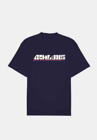 Ashluxe 3D Logo Tee Navy Blue