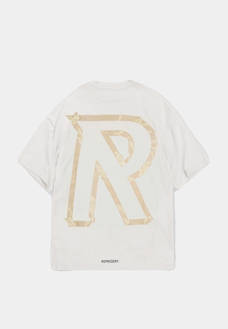 Represent Masking Tape Initial T-Shirt Flat White