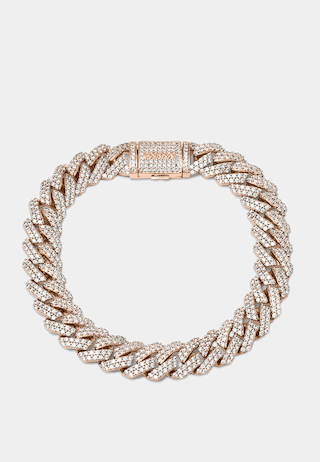 Darkai Rose Mini Prong Pav Bracelet Sapphire Gold