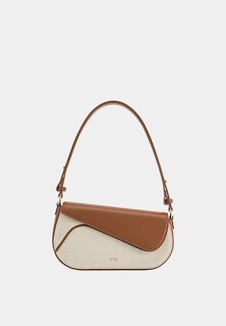 JW Pei Addisyn Shoulder Bag Brown Canvas