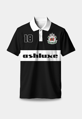 Ashluxe Crest Logo Polo Black