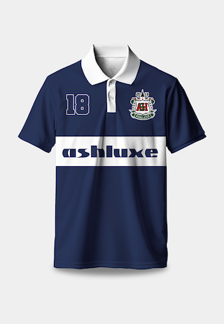 Ashluxe Crest Logo Polo Blue