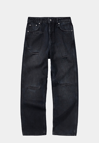 Represent R3 Distressed Baggy Denim Petrol
