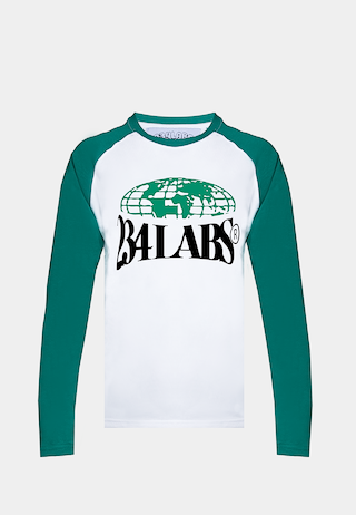 234 Labs Globe Logo Longsleeve T-Shirt White Green
